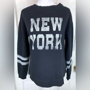 New York Crewneck Sweatshirt - Black and White - Blink